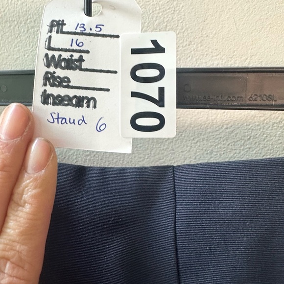 1070. NWT Staud Navy Valery Bow Sash Mini Skirt, Size 6 - Picture 7 of 7